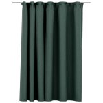 Vidaxl rideau occultant d'aspect de lin avec crochets vert 290x245 cm Vidaxl rideau occultant d'aspect de lin avec crochets vert 290x245 cm