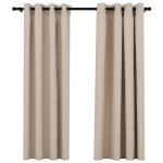 Vidaxl rideaux occultants aspect lin avec ?illets 2pcs beige 140x175cm Vidaxl rideaux occultants aspect lin avec ?illets 2pcs beige 140x175cm