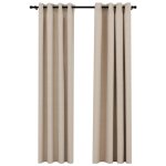 Vidaxl rideaux occultants aspect lin avec ?illets 2pcs beige 140x225cm Vidaxl rideaux occultants aspect lin avec ?illets 2pcs beige 140x225cm