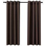 Vidaxl rideaux occultants aspect lin avec ?illets 2pcs taupe 140x175cm Vidaxl rideaux occultants aspect lin avec ?illets 2pcs taupe 140x175cm