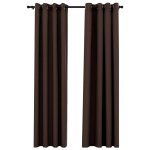 Vidaxl rideaux occultants aspect lin avec ?illets 2pcs taupe 140x225cm Vidaxl rideaux occultants aspect lin avec ?illets 2pcs taupe 140x225cm