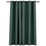 Vidaxl rideau occultant aspect de lin avec ?illets vert 290x245 cm Vidaxl rideau occultant aspect de lin avec ?illets vert 290x245 cm