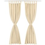 Vidaxl rideau occultant avec boucles 2 pcs 140 x 245 cm beige