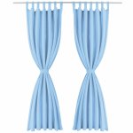 Vidaxl rideau occultant avec boucles 2 pcs 140 x 245 cm turquoise