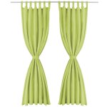 Vidaxl rideau occultant avec boucles 2 pcs 140 x 245 cm vert