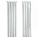 Vidaxl rideaux occultants avec crochets 2 pcs blanc cassé 140x175 cm Vidaxl rideaux occultants avec crochets 2 pcs blanc cassé 140x175 cm