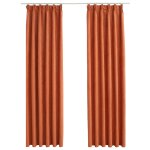 Vidaxl rideaux occultants avec crochets 2 pcs rouille 140x175 cm
