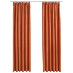Vidaxl rideaux occultants avec crochets 2 pcs rouille 140x225 cm