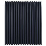 Vidaxl rideau occultant avec crochets anthracite 290x245 cm