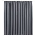 Vidaxl rideau occultant avec crochets gris 290x245 cm