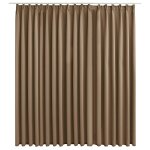 Vidaxl rideau occultant avec crochets taupe 290x245 cm