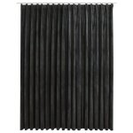 Vidaxl rideau occultant avec crochets velours anthracite 290x245 cm
