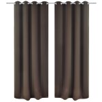 Vidaxl rideau occultant avec ?illets mtalliques 270 x 245 cm marron