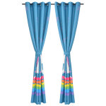 Vidaxl rideau occultant imprim pour enfants 2 pcs 140 x 240 cm bleu