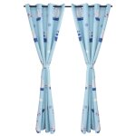 Vidaxl rideau occultant imprim pour enfants 2 pcs 140 x 240 cm bleu