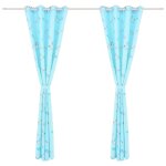 Vidaxl rideau occultant imprim pour enfants 2 pcs 140 x 240 cm zbre