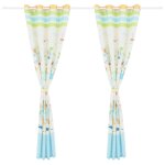 Vidaxl rideau occultant imprim enfants 2 pcs 140x240 cm voyager monde