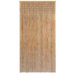 Vidaxl rideau de porte contre insectes bambou 100 x 200 cm