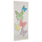 Vidaxl rideau de porte contre insectes bambou 90 x 200 cm