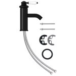 Vidaxl robinet de lavabo de salle de bain noir 130x180 mm Vidaxl robinet de lavabo de salle de bain noir 130x180 mm