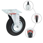 Vidaxl roulettes pivotantes 4 pcs 125 mm