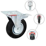Vidaxl roulettes pivotantes avec double frein 4 pcs 125 mm