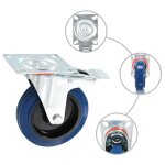 Vidaxl roulettes pivotantes avec double frein 4 pcs 125 mm
