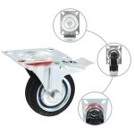 Vidaxl roulettes pivotantes avec double frein 4 pcs 75 mm