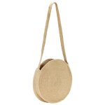 Vidaxl sac  bandoulire rond naturel jute fait  la main
