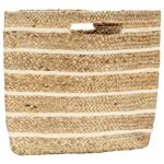 Vidaxl sac à provisions naturel avec rayure jute fait à la main Vidaxl sac à provisions naturel avec rayure jute fait à la main