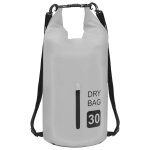 Vidaxl sac sec avec fermeture clair gris 30 l pvc
