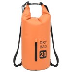 Vidaxl sac sec avec fermeture clair orange 20 l pvc