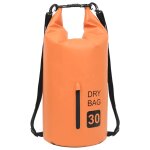 Vidaxl sac sec avec fermeture clair orange 30 l pvc