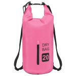 Vidaxl sac sec avec fermeture clair rose 20 l pvc