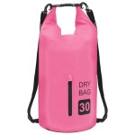 Vidaxl sac sec avec fermeture clair rose 30 l pvc
