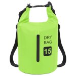 Vidaxl sac sec avec fermeture clair vert 15 l pvc
