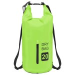 Vidaxl sac sec avec fermeture clair vert 20 l pvc