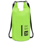 Vidaxl sac sec avec fermeture clair vert 30 l pvc