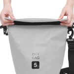 Vidaxl sac sec gris 5 l pvc