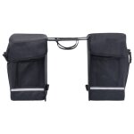 Vidaxl sac de vlo double pour porte - bagages tanche 35 l noir