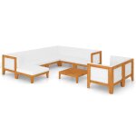 Vidaxl salon de jardin 10 pcs avec coussins bois d'acacia solide