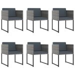 Vidaxl salon de jardin 11 pcs avec coussins rsine tresse gris