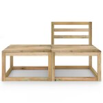 Vidaxl salon de jardin 2 pcs bois de pin imprgn de vert