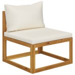 Vidaxl salon de jardin 2 pcs avec coussin bois d'acacia solide
