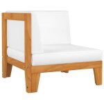 Vidaxl salon de jardin 2 pcs avec coussins bois d'acacia solide