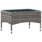 Vidaxl salon de jardin 2 pcs avec coussin rsine tresse gris