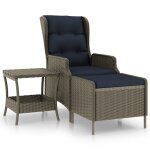 Vidaxl salon de jardin 2 pcs avec coussins rsine tresse marron