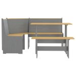 Vidaxl salon de jardin 3 pcs marron miel et girs bois de pin massif