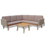 Vidaxl salon de jardin 4 pcs avec coussins résine tressée gris Vidaxl salon de jardin 4 pcs avec coussins résine tressée gris