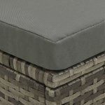 Vidaxl salon de jardin 4 pcs avec coussins r�sine tress�e gris